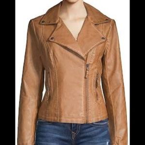 ✨ • MAX STUDIO •EUC• Brown Leather Jacket • S •✨